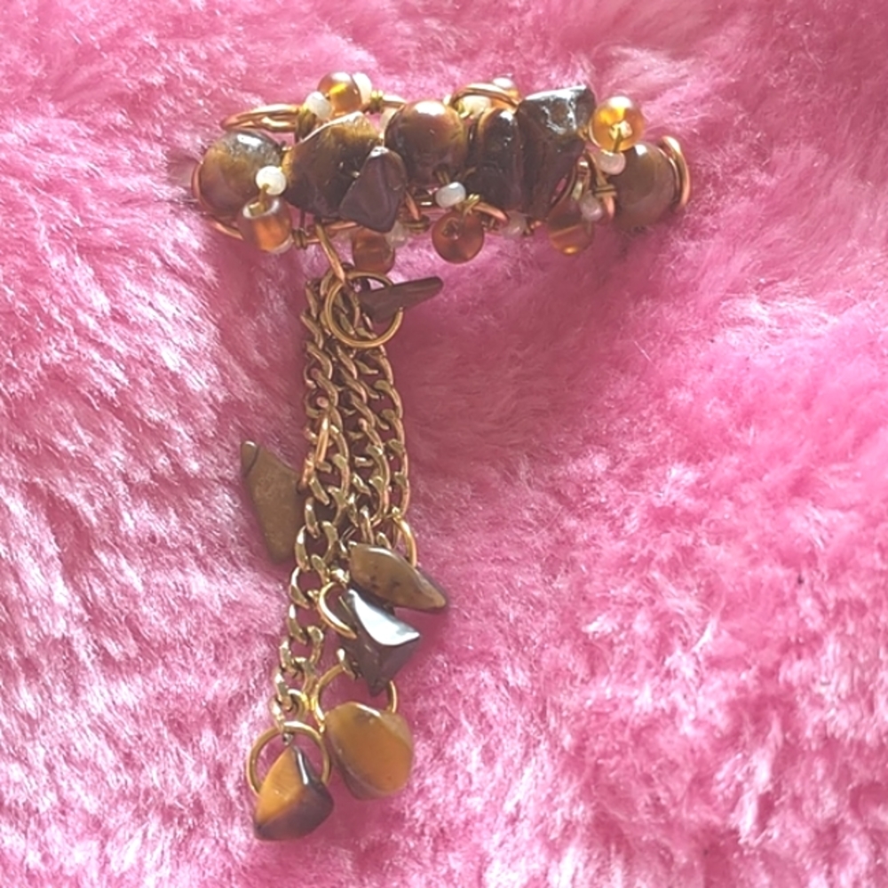 NWT Beautiful Handcrafted in Canada 🇨🇦 Tigers Eye Brooch Pin